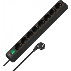 Πολύπριζο Brennenstuhl 1159300028 - 8x Schuko - Με Διακόπτη On/Off - Καλώδιο 3m - Black 1159300028