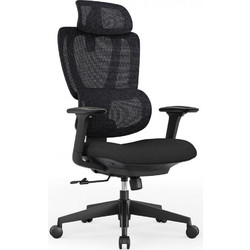 Serioux Aeromesh Εργονομική Καρέκλα Γραφείου 150kg 3D 85mm PU 60mm Ρυθμιζόμενη Οσφυϊκή Υποστήριξη Μαύρη