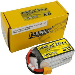 Tattu R-Line Version 4.0 1400mAh 22.2V 130C 6S1P Lipo Battery Pack with XT60 Plug