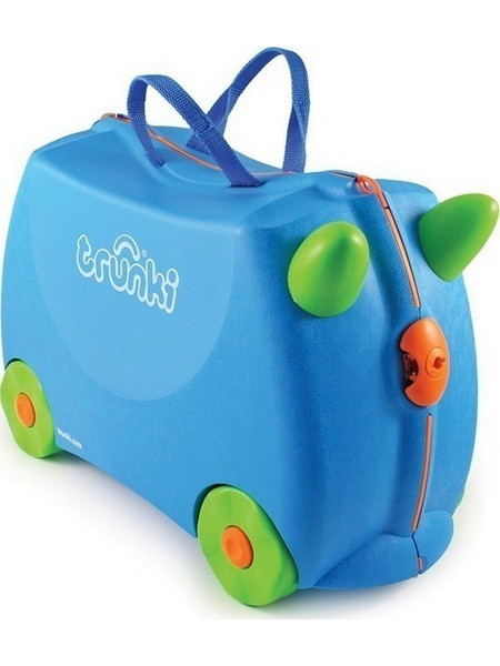 Trunki Terrance Παιδική Βαλίτσα Καμπίνας 31x46x20.5cm με 4 Ρόδες Μπλε