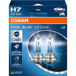 Λάμπες H7 Cool Blue Intense Osram 12V 55W 5000K έως +100% φως 2τμχ | OSRAM 64210CBN-2HB