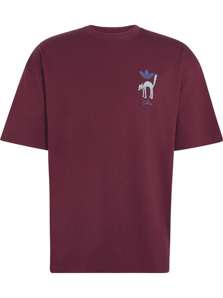 adidas Snowball Graphic Oversized T-shirt Maroon