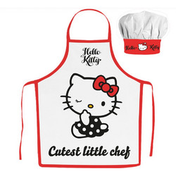 Hello Kitty Little Chef Παιδικό Σετ Ποδιάς Μαγειρικής 2 Τεμαχίων - 3-8 Ετών