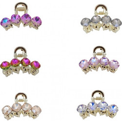 Ro Accessories Κλάμερ μαλλιών στρας χρώμα 4.5cm 13-0153