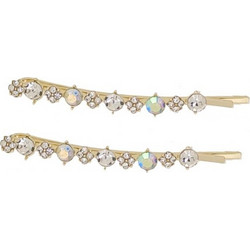 Ro Accessories Τσιμπιδάκι μαλλιών με στρας σετ 2 τεμ 13-0157