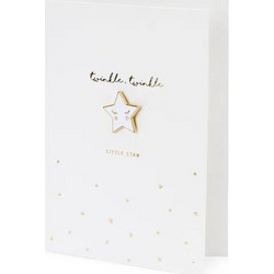 Ευχετήρια Κάρτα Twinkle με αποσπώμενη καρφίτσα Αστεράκι