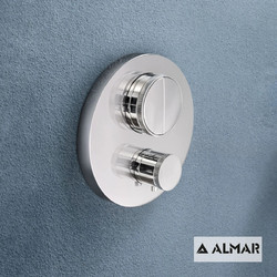 Almar Thermo Core Push E176632 Chrome - Θερμοστατικός μίκτης εντοιχισμού 2 εξόδων (εξωτερικό τμήμα)