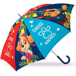 Rain Παιδική Ομπρέλα Μπαστούνι Paw Patrol Διάφανη με Διάμετρο 46εκ. (11581)