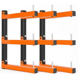 VEVOR Σχάρα ξυλείας, 3-επίπεδα 3-συσκευασία 50 kg ανά βαθμίδα, πτυσσόμενη αποθήκευση ξύλου, επιτοίχια για γκαράζ, εργαστήρια, αποθήκη, υπόγειο, βραχίονες προβόλου βαρέως τύπου, καρφίτσες κλειδώματος,
