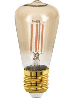 Λάμπα LED Eglo E27 Edison ST48 Dimmable Filament Amber 1700K 300lm 4W 110066