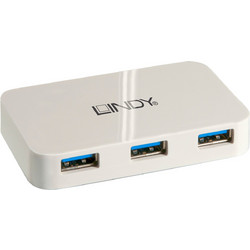 Lindy 43143 USB Hub 3.0 USB-A με 3 Θύρες USB-A & Εξωτερική Παροχή Ρεύματος