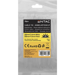 Δεματικά Entac ECT-3.6-250-W Άσπρο (50τμχ/Συσκ.) - Entac (ECT-3.6-250-W) 25909
