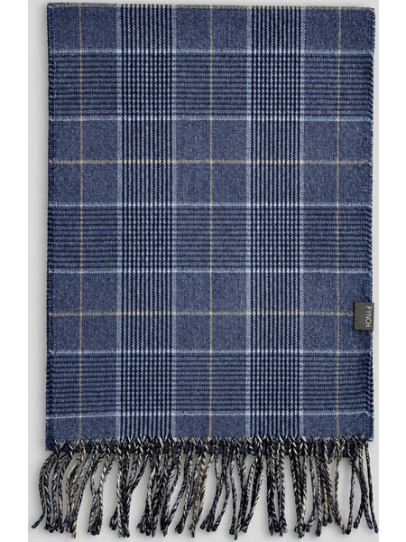 Fynch Hatton Κασκόλ Soft Check - 1610 0515 661 Ink Blue