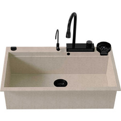 Sanitec Ultra Granite Quartz 850 Multi Ένθετος Νεροχύτης Γρανίτη Ματ Sabbia 79x50cm