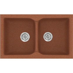 Sanitec Classic 322 Επικαθήμενος Νεροχύτης Γρανίτη Ματ Granite Terracotta 81x50cm