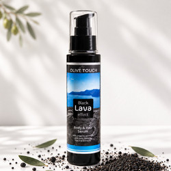 Olive Touch Black Lava Effect Body & Hair Serum Μαλλιών για Επανόρθωση 100ml