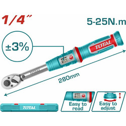 TOTAL ΕΠΑΓΓ. ΔΥΝΑΜΟΚΛΕΙΔΟ 1/4" / 5-25Nm (THPTW1425N8)