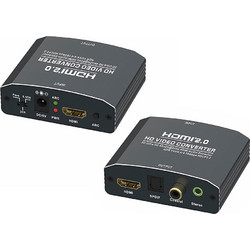 POWERTECH HDMI audio extractor CAB-H153, 4K/60Hz, γκρι