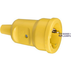 SCHUKO PVC connector Mini, yellow