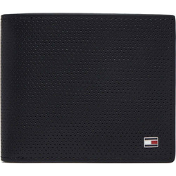 Tommy Hilfiger Πορτοφόλι μαύρο 12x2x9.5cm δερμάτινο