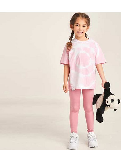 PCP Clothing Jacqueline Shiny Warm Pink Kiddo Leggings-6 - 8