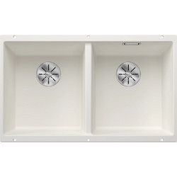 Blanco Subline 350/350-U Υποκαθήμενος Νεροχύτης Γρανίτη White 75.5x46cm