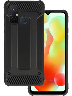 Powertech Armor Carbon Back Cover Black (Xiaomi Redmi 12C / Redmi 11A)