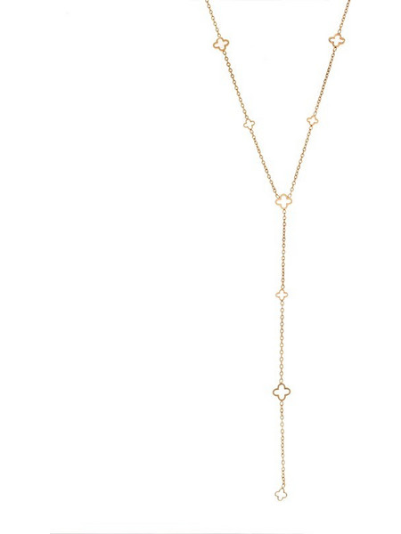 Κολιέ SENZA Gold Plated Stainless Steel, με σταυρουδάκια