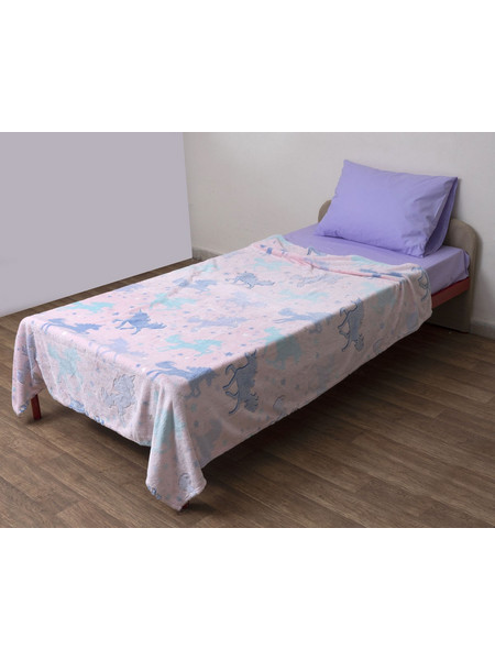 Κουβέρτα Φωσφοριζέ Flannel Fleece Μονή 150x200 Ιόλη Ροζ