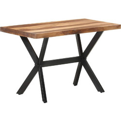 vidaXL Τραπεζαρία 120 x 60 x 75 εκ. Μασίφ Ξύλο & Μελί Φινίρισμα