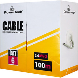 Powertech U/UTP Cat.6 Καλώδιο Δικτύου Ethernet 100m Black CAB-N293