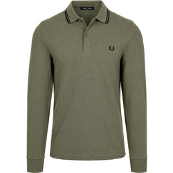 Ανδρική Μακρυμάνικη Μπλούζα με Γιακά Λαδί Fred Perry M3636-Z50