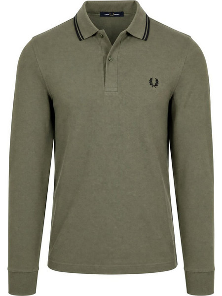 Ανδρική Μακρυμάνικη Μπλούζα με Γιακά Λαδί Fred Perry M3636-Z50