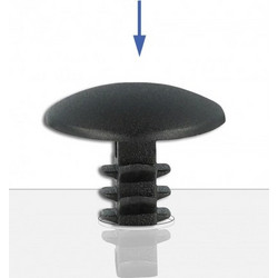 DELOCK Πλαστική τάπα 60188 για κάλυψη οπών, 8.7x9.6mm, μαύρη, 10τμχ