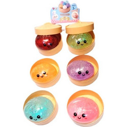 Glitter dumpling squishy 9 cm antistress-1 τεμάχιο