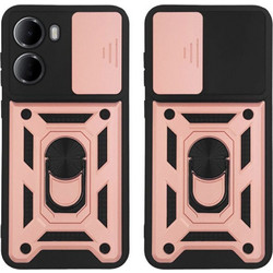 Sonique Ring Armor CamPro Back Cover Pink Gold (Xiaomi Redmi 15A 5G)
