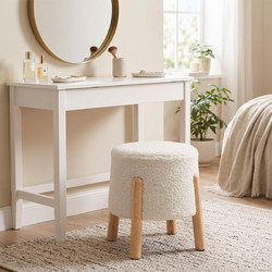 ΣΚΑΜΠΌ & ΠΟΥΦ INUIT WHT BOUCL SIDE STOOL ATMOSPHERA 202272