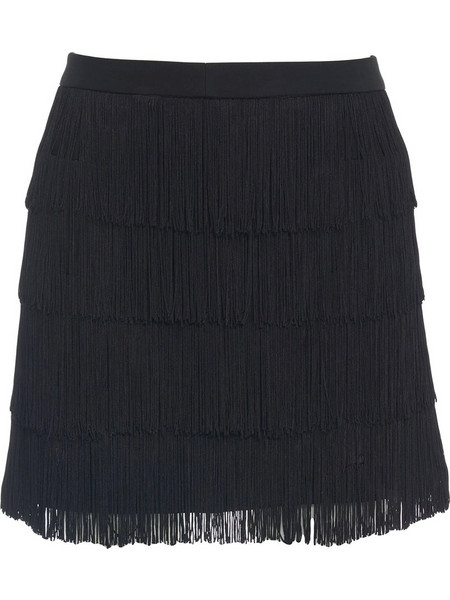 Michael Kors Fringe Mini Φούστα Μαύρη MF673LRE45