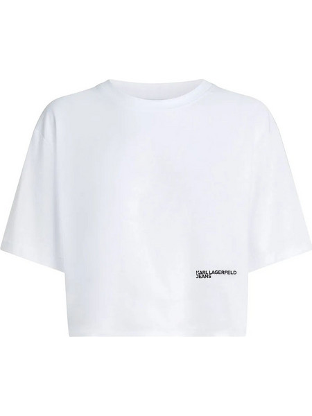KARL LAGERFELD KLJ RELAXED BOXY MONOGRAM TEE B3W17020-100 White