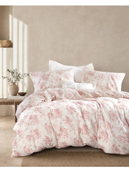 Σετ παπλωματοθήκη Υ/Δ (225Χ250) GARDENIA PINK, RYTHMOS HOME