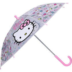 Hello Kitty Παιδική Ομπρέλα Διάφανη/Ροζ