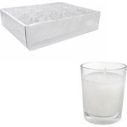 Γυάλινο Κερί Ρεσώ Λευκό - White Glass Votive Candle-14044-214184