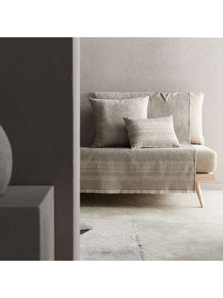 Ριχτάρι Calma 395/15 Calma Grey Gofis Home Τετραθέσιο 180x350cm Βαμβάκι-Ακρυλικό