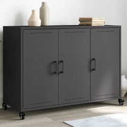 vidaXL Ντουλάπι Λαδί 100,5x39x72 εκ. από Ατσάλι - μαύρο