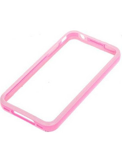 Stylish Protective Bumper Frame Case for iPhone 4 - Ροζ