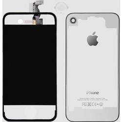 iPhone 4S Full Kit LCD + Touch Screen + Frame Assembly + Home Button & Back Cover ΔΙΑΦΑΝΟ ΑΣΠΡΟ