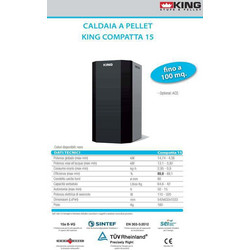 King Compatte 15 15kW Λέβητας Pellet με Καυστήρα 12897kcal/h