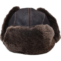 Leather 100 Ανδρικός Μπερές Καφέ HAT-PILOT-1