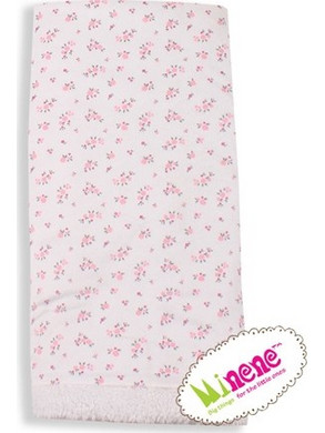Minene Κουβέρτα Αγκαλιάς Fleece 75x100 Λευκό Ροζ
