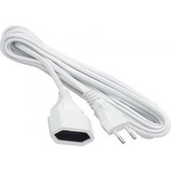 POWER CABLE CORD EXTENSION 2X0.75 ΚΑΛΩΔΙΟ ΡΕΥΜΑΤΟΣ ΠΡΟΕΚΤΑΣΗ ΜΠΑΛΑΝΤΕΖΑ 3m ΛΕΥΚΟ SAS 100-10-021 VMZ1-1